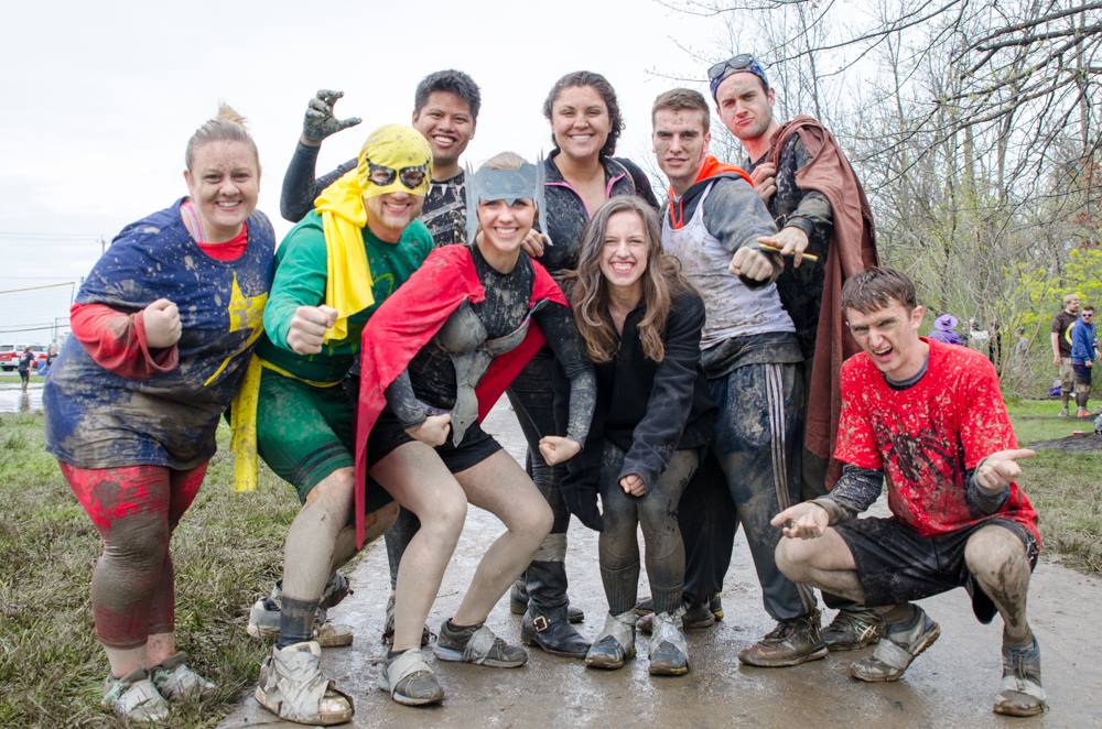 An Oozefest team dressed as superheroes.