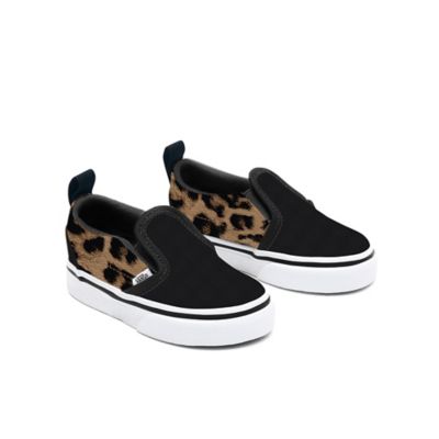 Toddler+Customs+Black+Leopard+Slip-On+Shoes+%281-4+years%29