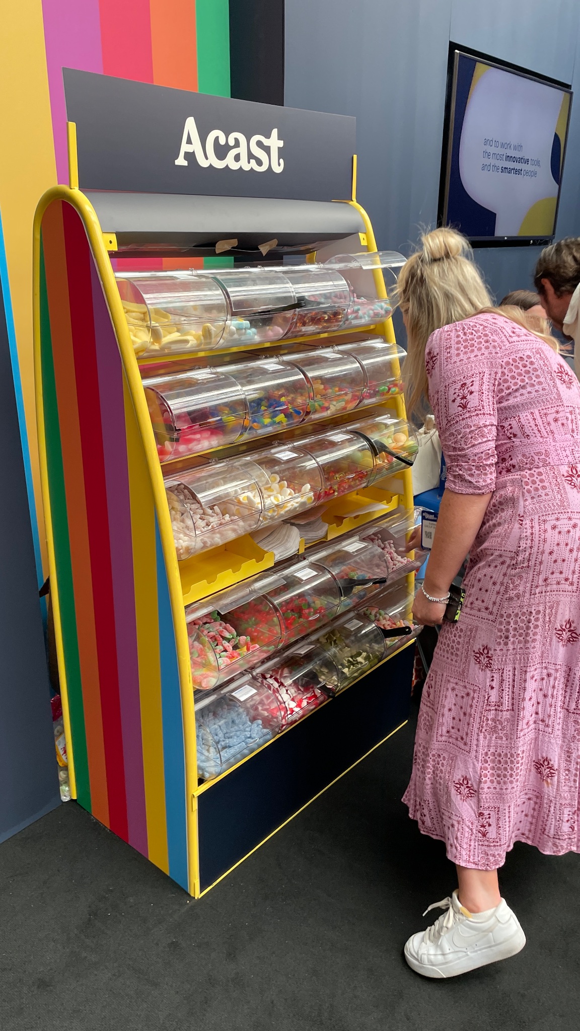 A picture of a pick n mix sweet stand