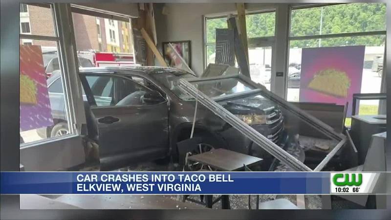 The general manager says customers had been sitting in the area where the car crashed moments...