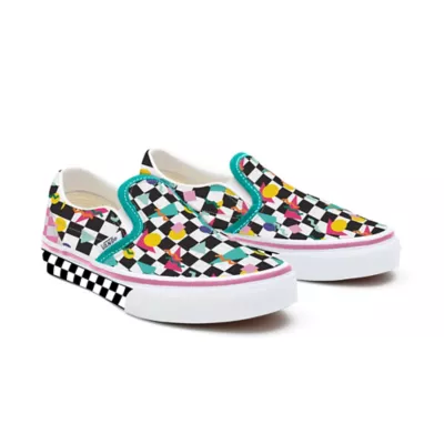 Kids+Customs+Geometric+Checkerboard+Slip-On+Shoes+%284-8+years%29