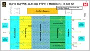 100' X 160'  Walk-Thru Type II Module 16,000 sq. ft. graphic