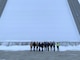 Senior leaders for the U.S. Army Corps of Engineers – Alaska District pause to view the face of the newly constructed long range discrimination radar during a tour of the mission control facility on Dec. 6 at Clear Space Force Station in Alaska.