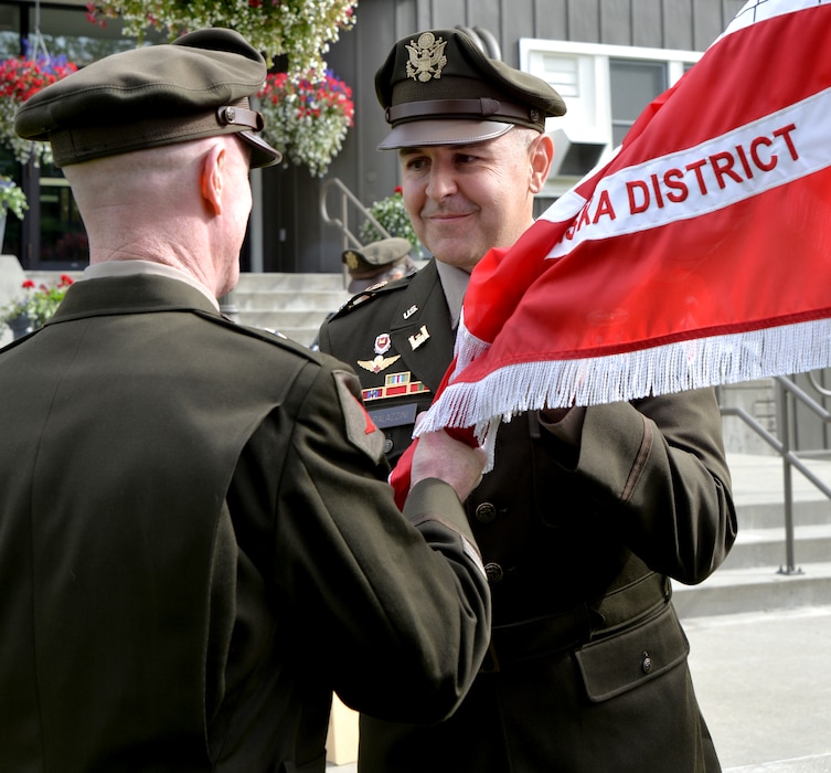 Brig. Gen. Kirk E. Gibbs, commanding general of the USACE Pacific Ocean Division at Fort Shafter, Hawaii, served as host of the event. Palazzini replaces Col. Damon A. Delarosa, whose tenure as district commander began in August 2020. He departs to attend the U.S. Army War College at Carlisle Barracks in Pennsylvania.