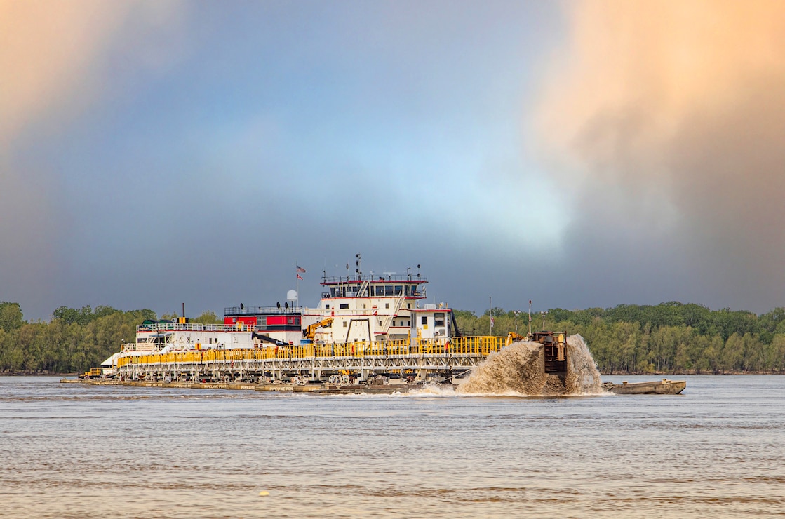 The Hurley is a 353-feet-long self-propelled dustpan dredge built for the U.S. Army Corps of Engineers in 1993. It can dredge to a depth of 75 feet and discharges material outside the navigation channel through a 32-inch diameter pipeline.