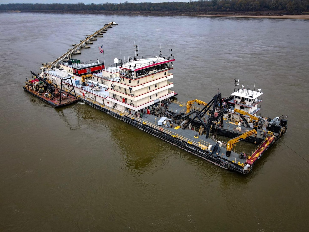 The Memphis District’s Dredge Hurley returned to its home port, Ensley Engineer Yard in Memphis Harbor on Jan. 13, 2023, after finishing a record-breaking 273-day season, which began Apr. 26, 2022.

In those eight and a half months, the 36-person crew removed 14.5 million cubic yards of material, which is the most the Dredge Hurley has ever removed in a single season.