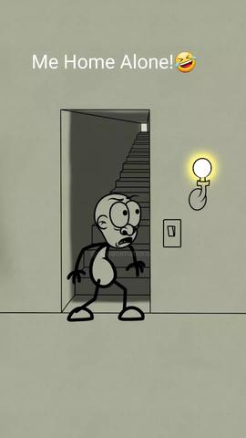 Me home alone!🤣🤣 #animations #comedy #trending #crazy #fyp #funnymemes #funnyvideos #viral 1#memes #foryoupage #foryou #dark  created by Rico Animations with Leanne Rowland's original sound