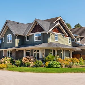 Large house in a suburban neighborhood