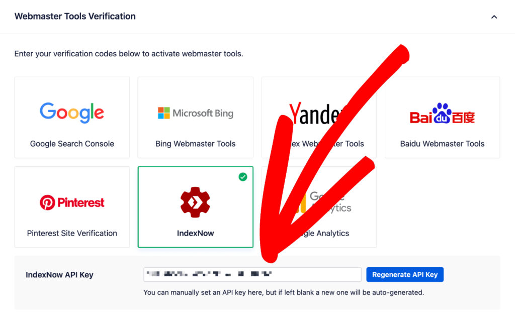 indexnow webmaster tools view