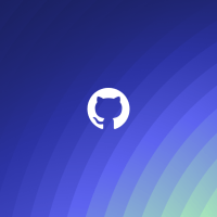 Image of the GitHub logo with a blue gradient background