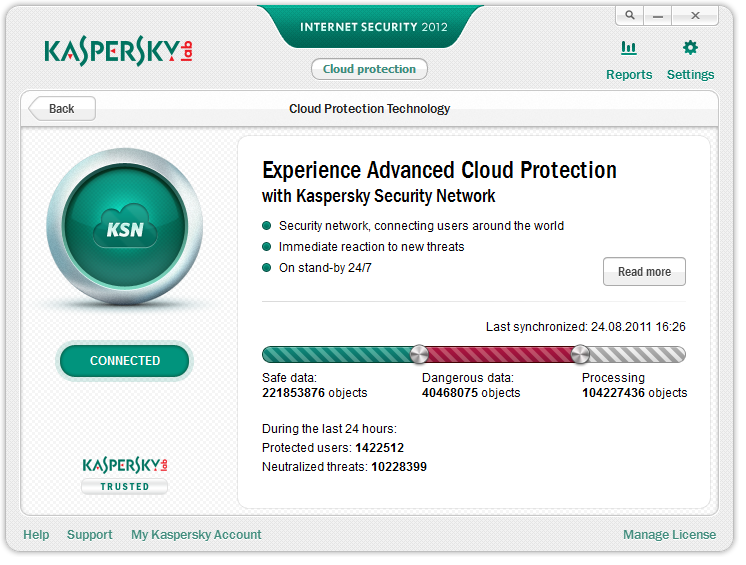 Kaspersky cloud protection