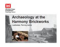 Image of Archaeology of the Harmony Brickworks booklet and link to pdf