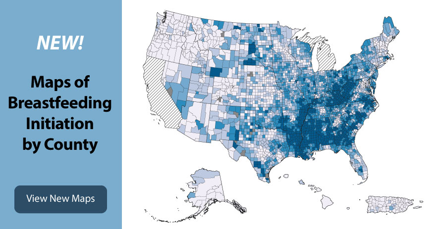 Breastfeeding Initiation Maps by County Maps