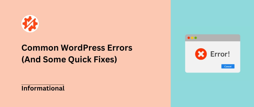 WordPress errors