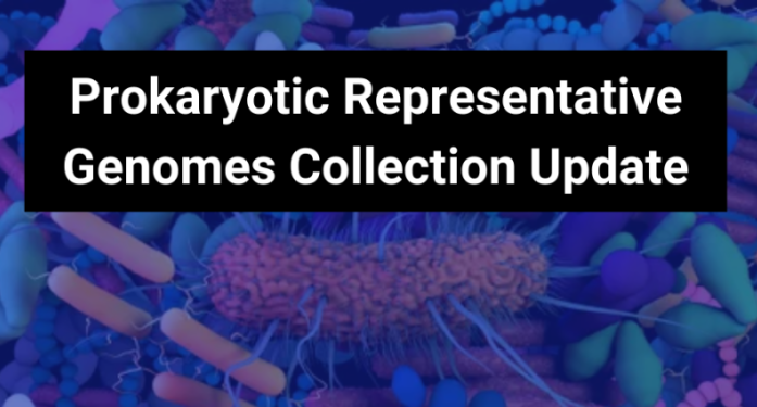 Text says "Prokaryotic Representative Genomes Collection Update"