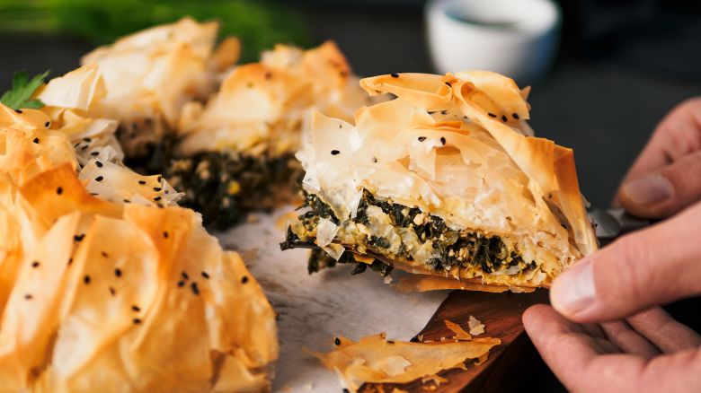 Pastry treats for eating on the hoof, these are sold in every Greek bakery.