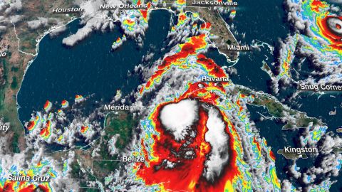 Tropical Storm Idalia was located in the northern Caribbean Sea Monday morning.