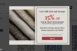 Home Fabrics Online Exit Intent Popup