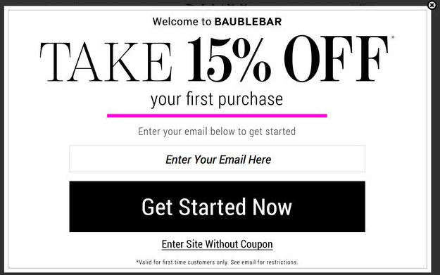 BaubleBar Popup