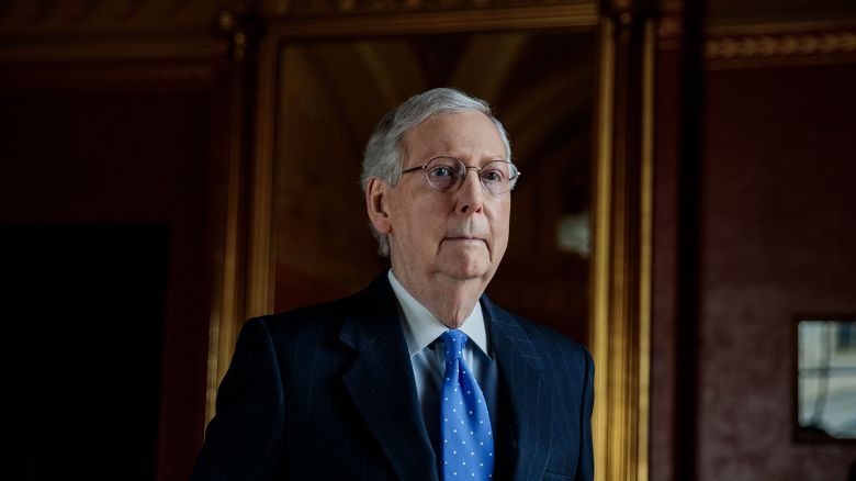 Senate Majority Leader Mitch McConnell (R-KY) in the Strom Thurmond room in the U.S. Capitol building, in Washington D.C, on December 19, 2018.  (Damon Winter/The New York Times)