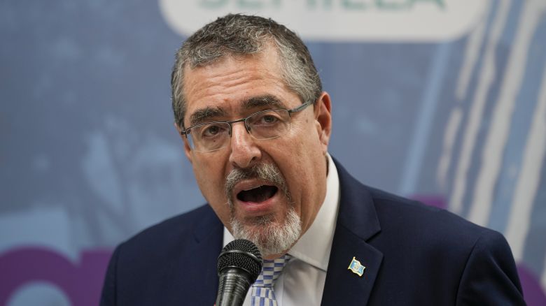 President-elect Bernardo Arévalo gives a press conference in Guatemala City, Friday, Sept. 1, 2023. (AP Photo/Moises Castillo)