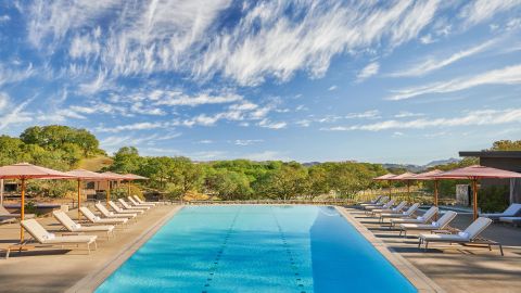 The views from the adult pool at the Montage Healdsburg are spectacular.