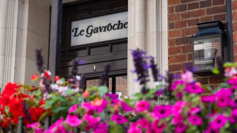 An entrance to Le Gavroche restaurant in the Mayfair district of London, UK, on Wednesday, June 14, 2023. London's affluent Mayfair and St James's district is host to Britain's hedge fund industry. Photographer: Chris Ratcliffe/Bloomberg via Getty Images