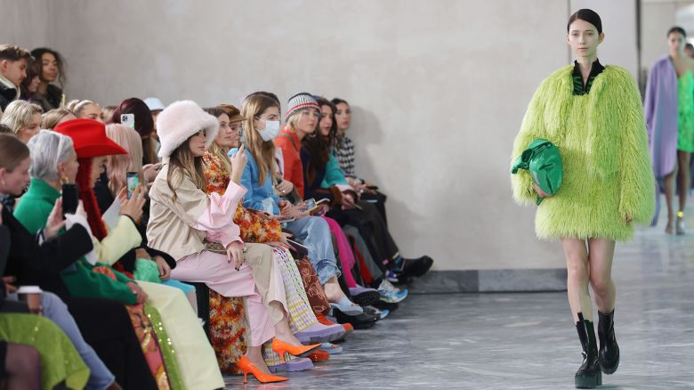 COPENHAGEN, DENMARK - FEBRUARY 02: Models walk the runway at the Stine Goya fashion show during the Copenhagen Fashion Week Autumn/Winter 2022 on February 02, 2022 in Copenhagen, Denmark. (Photo by Vittorio Zunino Celotto/WireImage)