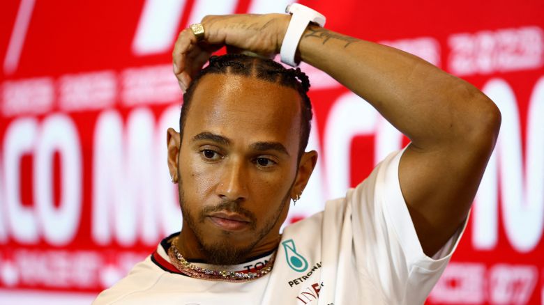 Formula One F1 - Monaco Grand Prix - Circuit de Monaco, Monaco - May 25, 2023
Mercedes' Lewis Hamilton during a press conference ahead of the grand prix REUTERS/Stephane Mahe