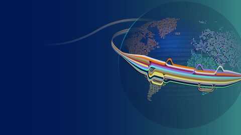 The new pangenome reference is a collection of different genomes from which to compare an individual genome sequence. Like a map of the subway system, the pangenome graph has many possible routes for a sequence to take, represented by the different colors.