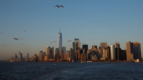 Manhattan skyline is seen during sunset in New York City, U.S. March 29, 2023. REUTERS/Amanda Perobelli