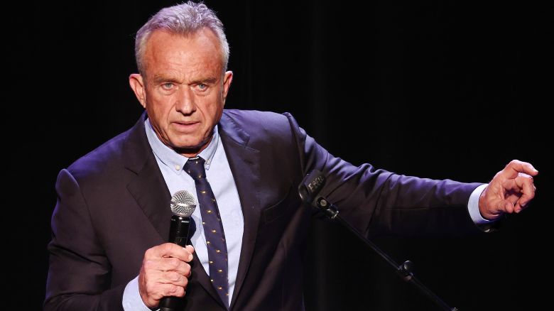 LOS ANGELES, CALIFORNIA - SEPTEMBER 15: Democratic presidential candidate Robert F. Kennedy Jr. speaks at a Hispanic Heritage Month event at Wilshire Ebell Theatre on September 15, 2023 in Los Angeles, California. The 69-year-old Democrat is challenging President Biden in a long shot bid in the 2024 presidential race. (Photo by Mario Tama/Getty Images)