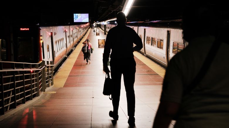 People walk to get a train in Grand Central Terminal on August 30, 2021 in New York City. 