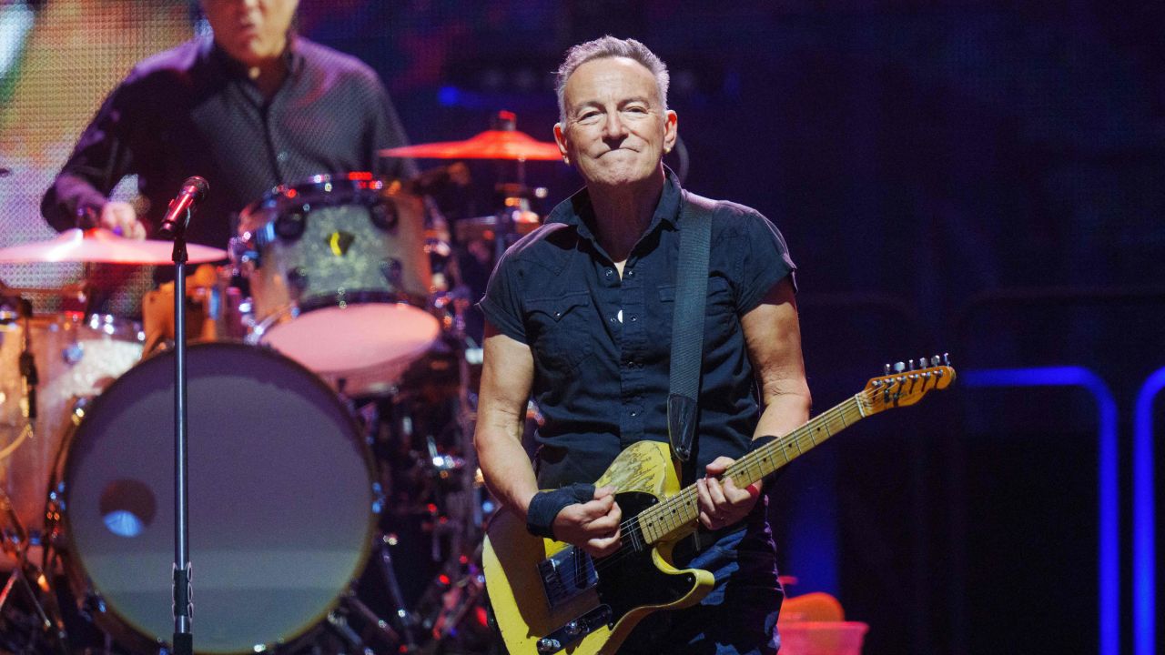 US singer Bruce Springsteen performs on stage at Parken in Copenhagen, Denmark, on July 11, 2023. (Photo by Liselotte Sabroe / Ritzau Scanpix / AFP) / Denmark OUT (Photo by LISELOTTE SABROE/Ritzau Scanpix/AFP via Getty Images)