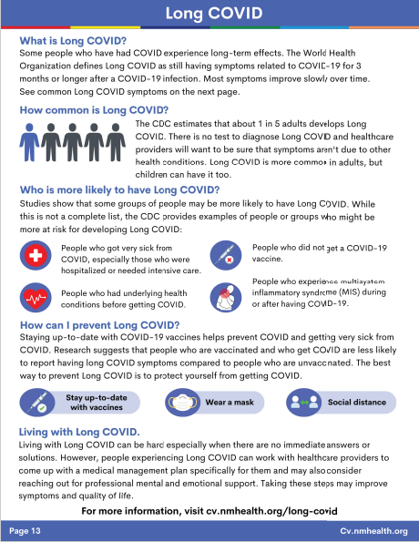 Long COVID Guidance Screenshot