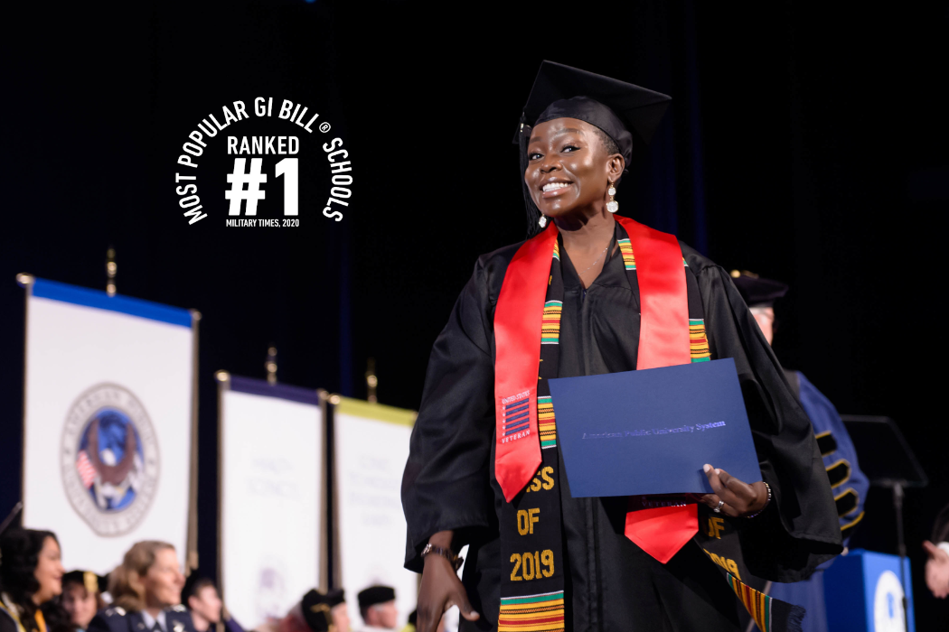 Graduate Photo with GI Bill Badge