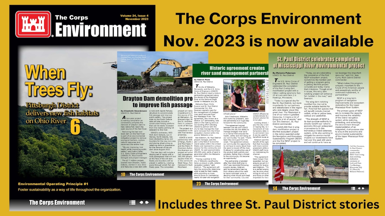 The Corps Environment, Nov. 2023 issue, is now available.