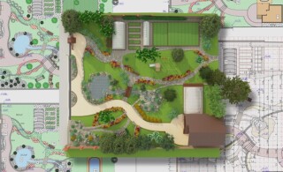 Landscape architect design traditional chinese garden plan.