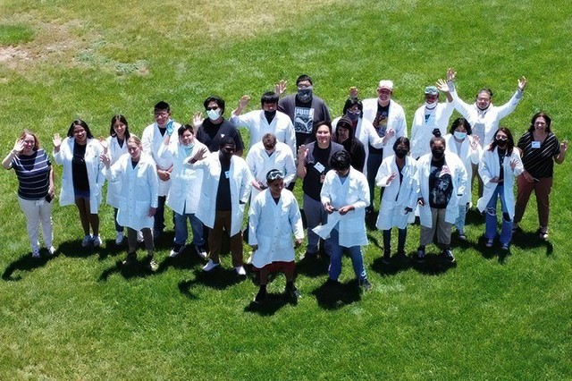 Navigate the Future Program students and staff gather for a group photo after a day of learning. 