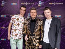 Николай Басков с участниками шоу «Конфетка»