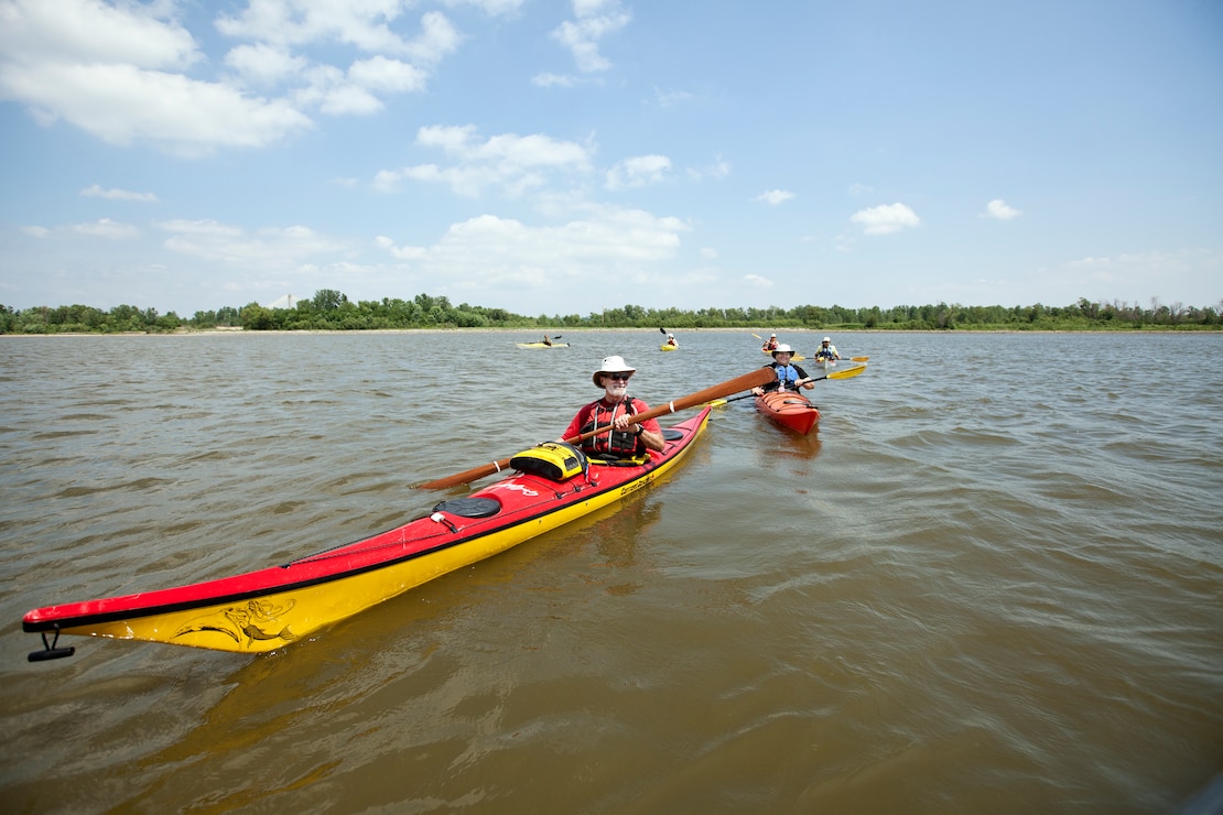 Paddling on the Mississippi River