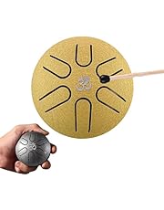 Buddha Stones Mini Steel Tongue Drum, 2024 Newest Mini Handpan Drum, Worry-free Drum, Handpan Drum, for Kids Adults Education Entertainment Meditation Yoga Zen Gifts (Gold)