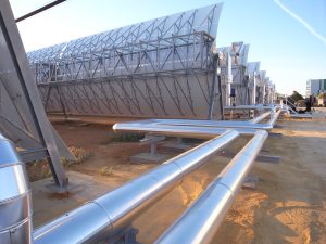 Solar plant steel pipes