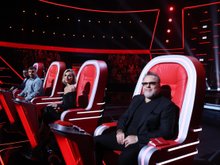 Наставники шоу «Голос»: Антон Беляев, Баста, Полина Гагарина и Владимир Пресняков