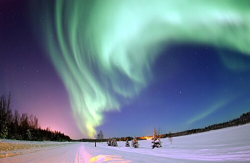 Aurora boreal en Alaska