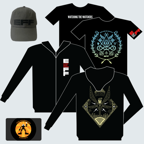 Guardian Combo: Hooded Sweatshirt, Watchers T-Shirt, EFF Hat & Metal Member Card