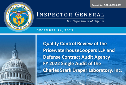 Quality Control Review of the PricewaterhouseCoopers LLP (DODIG-2024-039)