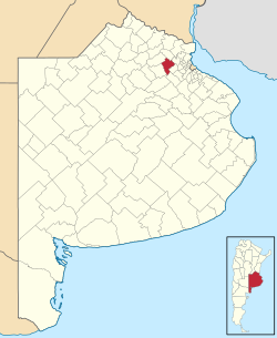 location of Luján Partido in Buenos Aires Province