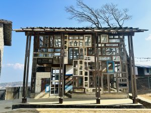 A small house made up of glass windows and it is one of the popular local tourist destinations in nagarkot, kathmandu 