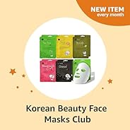 Highly Rated Korean Beauty Face Masks Club - Amazon Subscribe & Discover, 10 to 12 Sheets for All Skin T